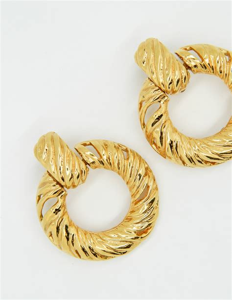 ysl earrings silver|ysl gold hoop earrings.